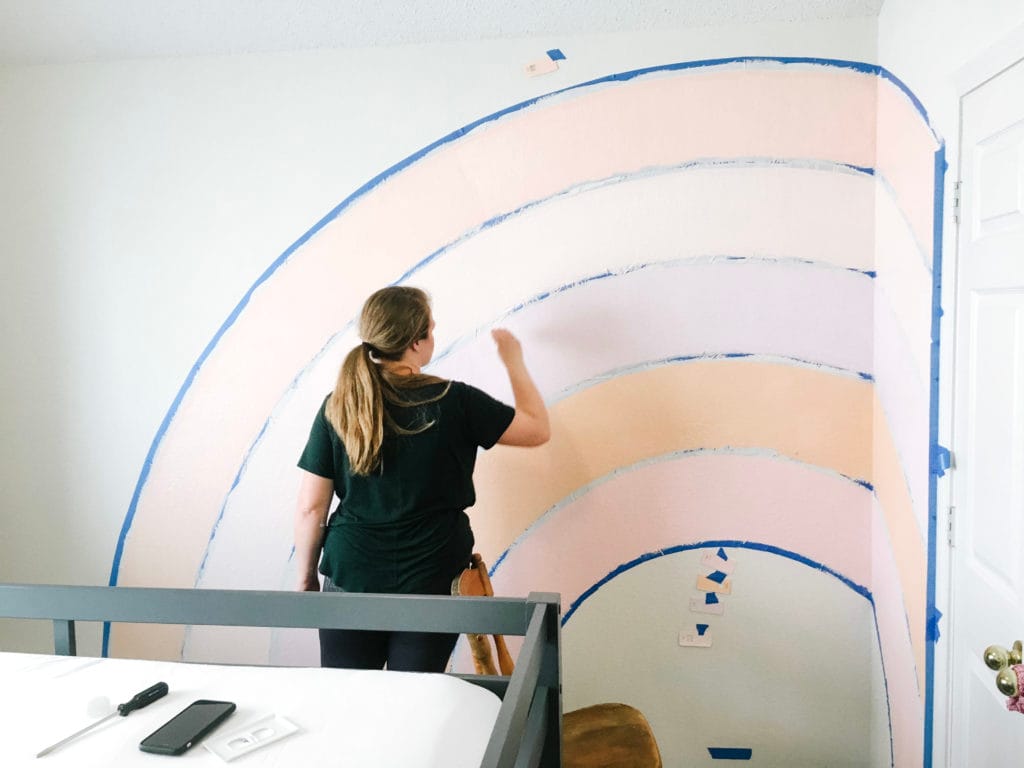 DIY Rainbow Mural
