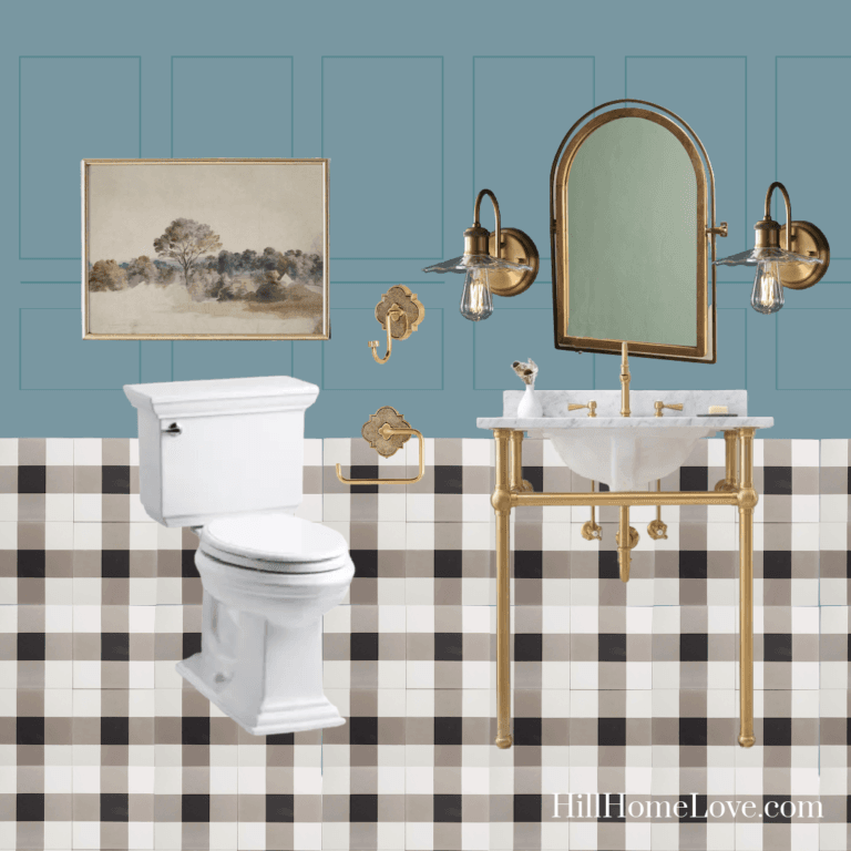 Custom Mood Board Traditional Powder Bathroom