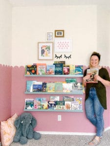 DIY Kid's Green Bookshelves