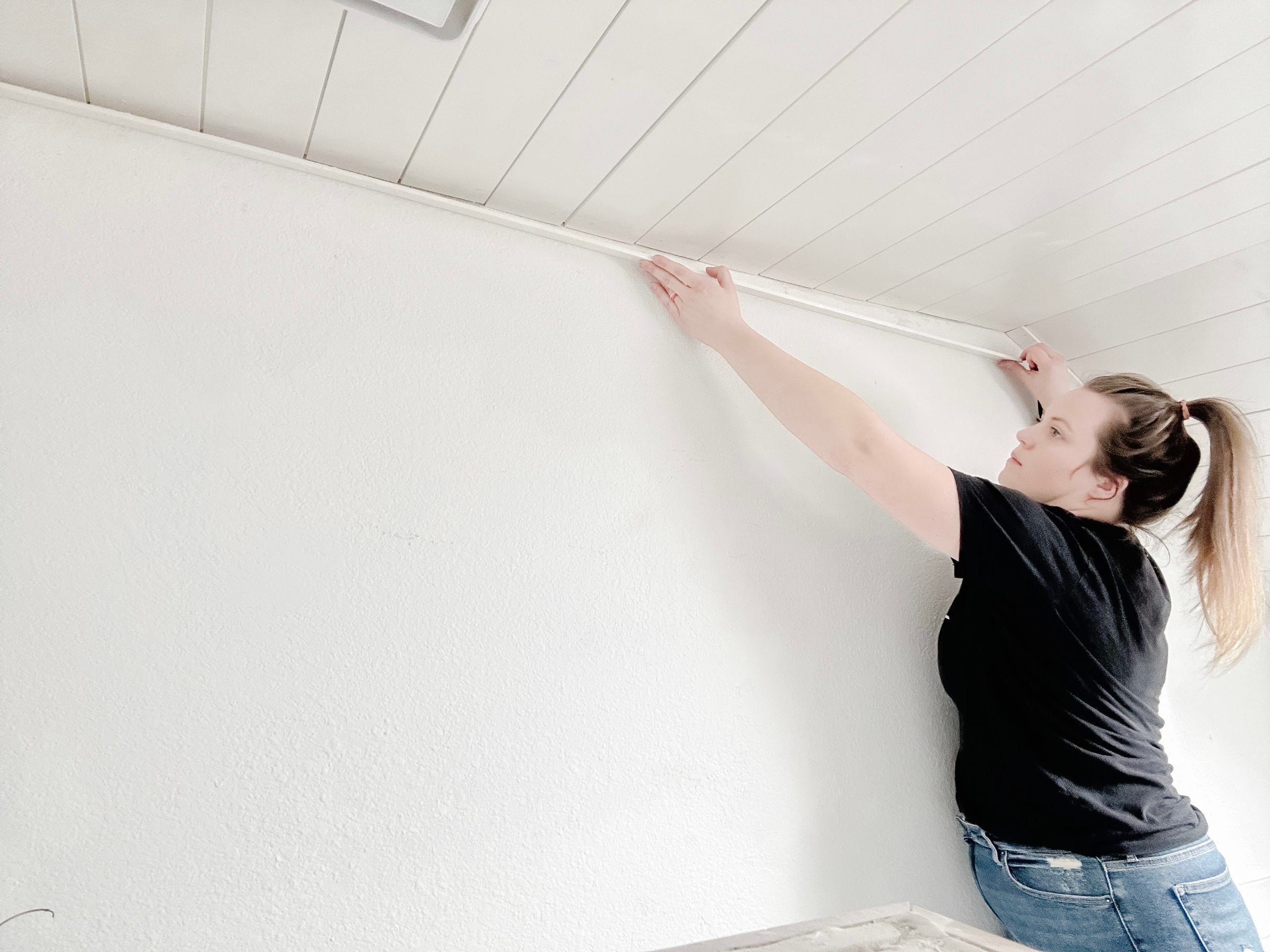 Adding Trim On Shiplap Ceiling