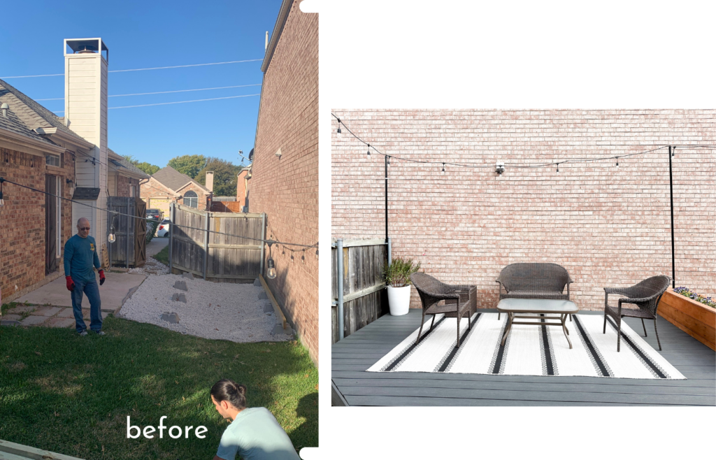 before and after backyard deck texas home tour