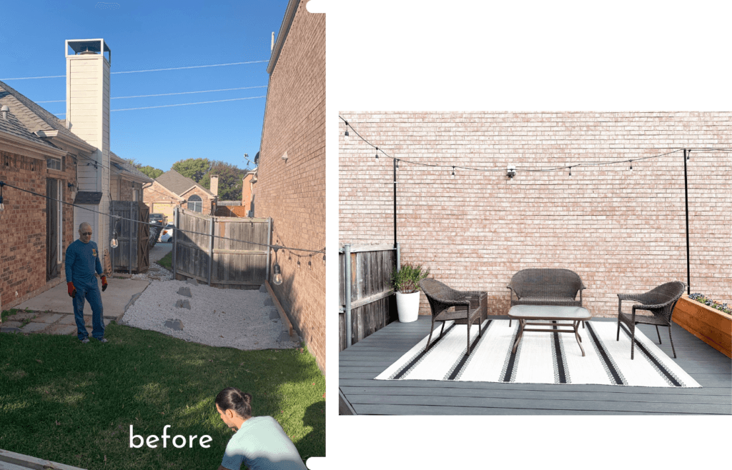 before and after backyard deck texas home tour