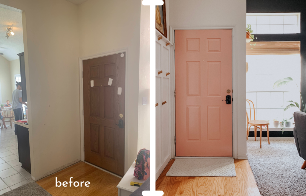 before and after entryway texas home tour