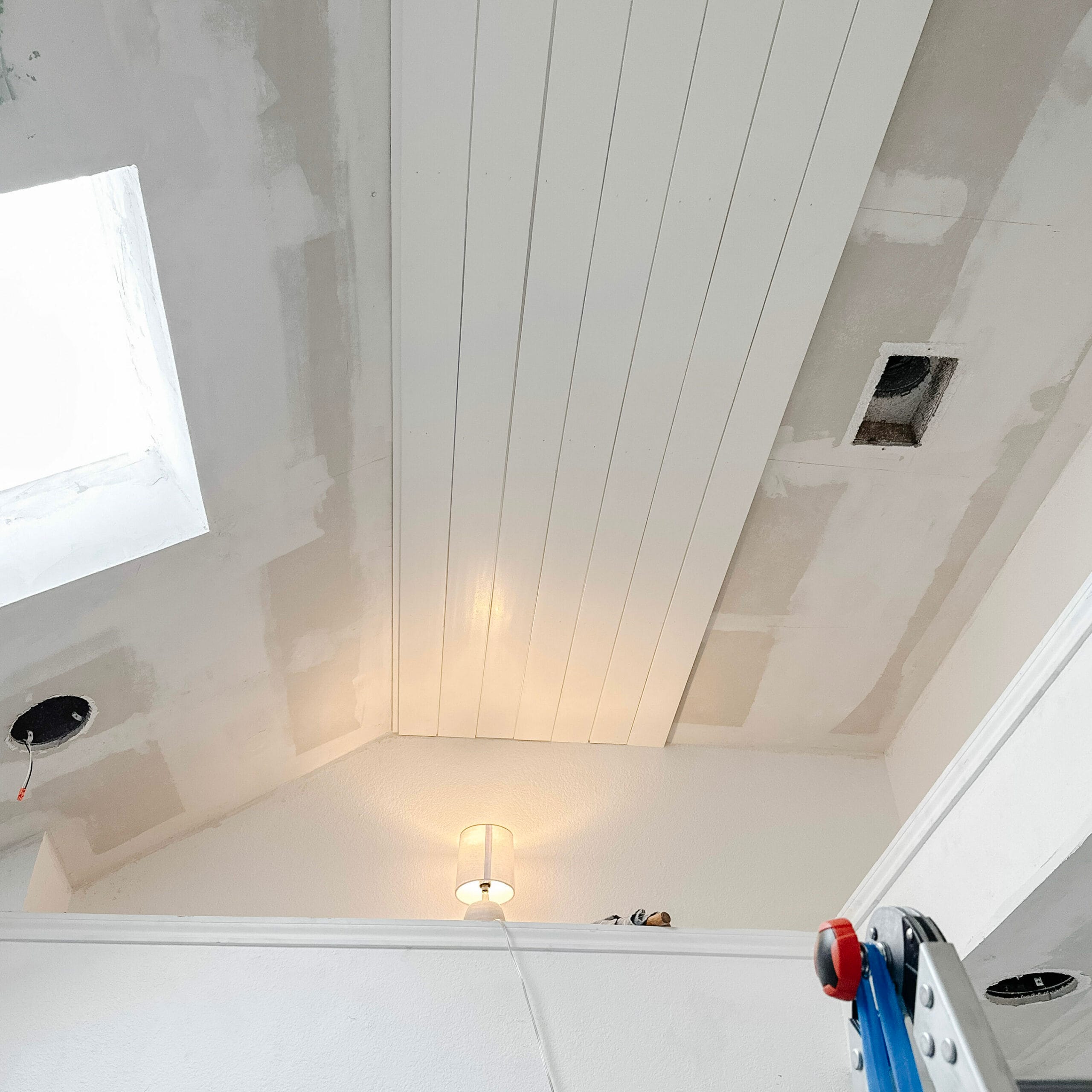 Installing A Shiplap Bathroom Ceiling DIY