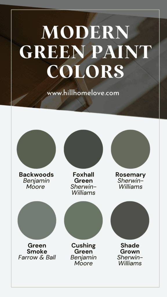 Green bedroom wall colors for a Modern style