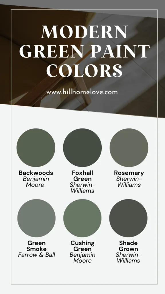 Green bedroom wall colors for a Modern style