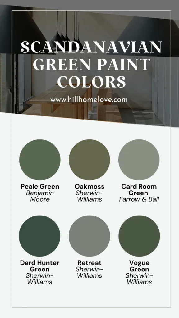 Green bedroom wall colors for a Scandinavian style