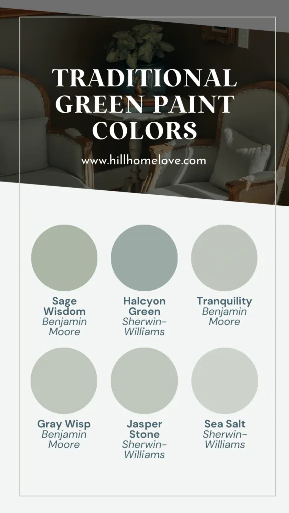 Green bedroom wall colors for a Traditional style
