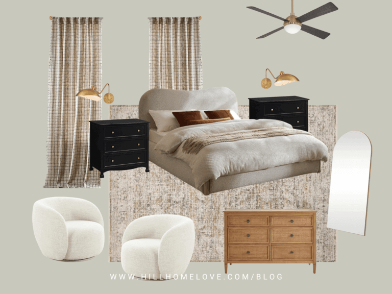 Transitional modern primary bedroom design idea