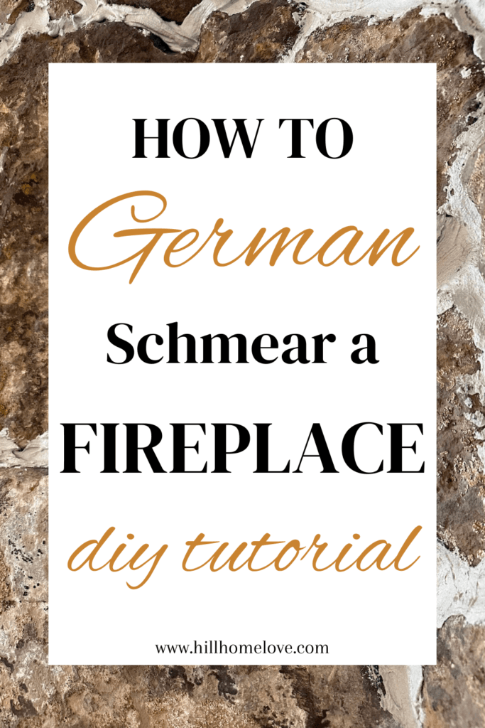 stone background overlay text how to german schmear a fireplace diy tutorial hillhomelove.com/blog