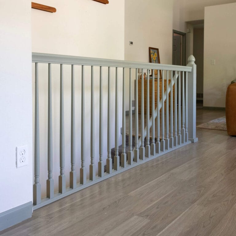 Painted Window Rails Our Painted Stairs Railing DIY Makeover