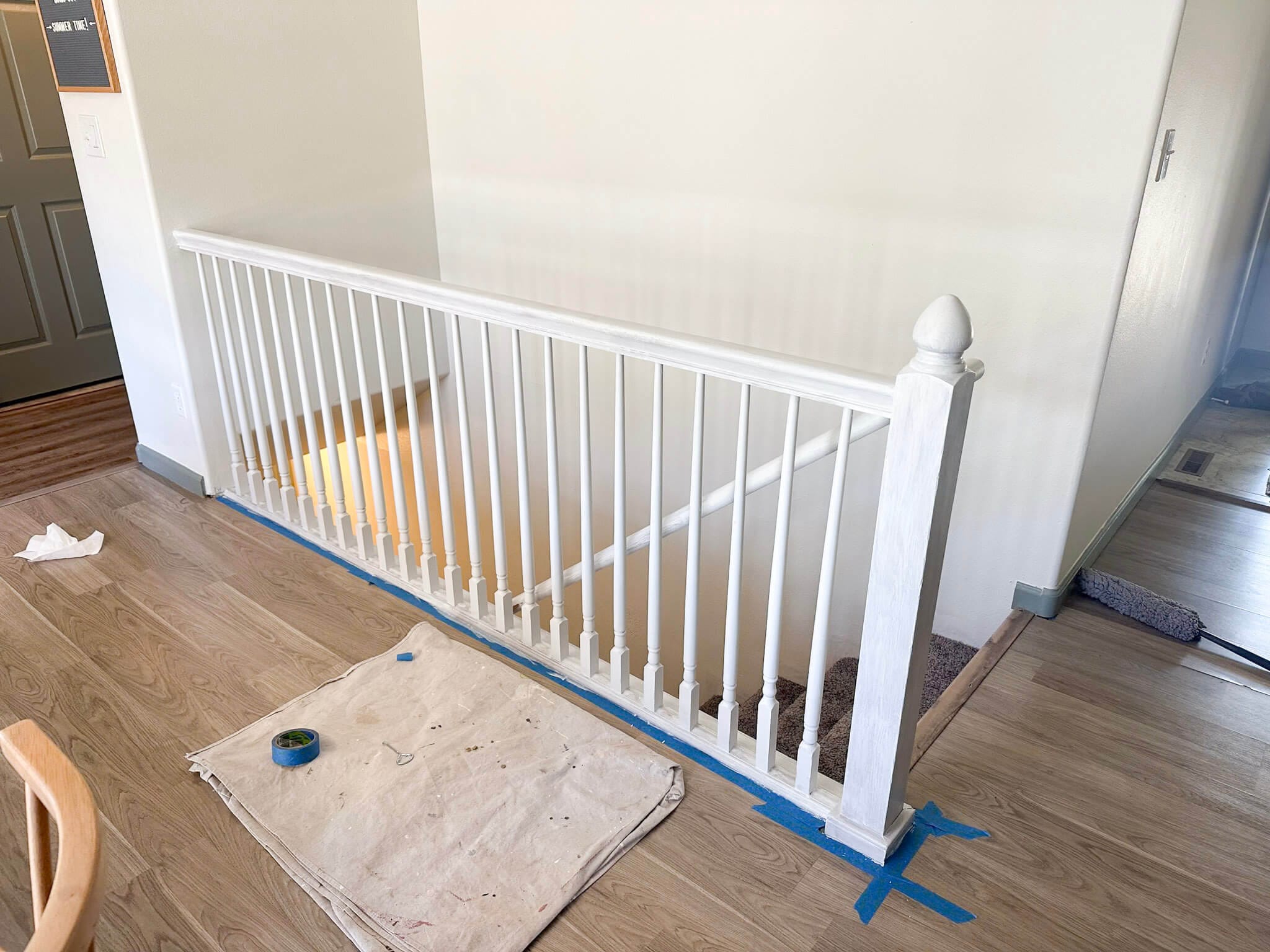 Our Painted Stairs Railing DIY Makeover